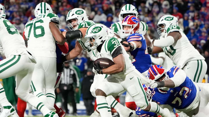 The Jets offensive line found one reason to celebrate the 2025 season, but fans weren’t buying it.
