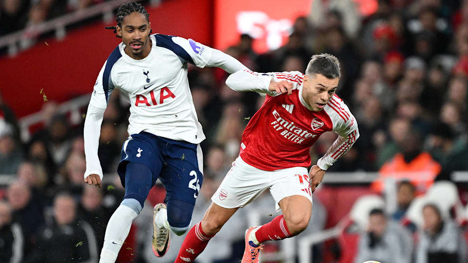 Djed Spence (left) battling Leandro Trossard.