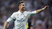 Cristiano Ronaldo celebrando uno de sus goles con el Real Madrid ante el Atlético de Madrid 