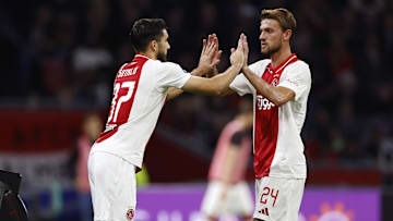Josip Sutalo, left, and Daniele Rugani were Ajax team-mates last season