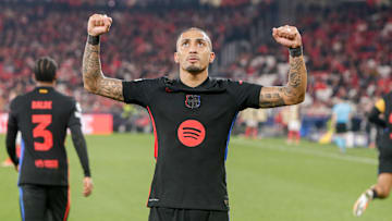 Raphinha a inscrit l'unique but du match aller.