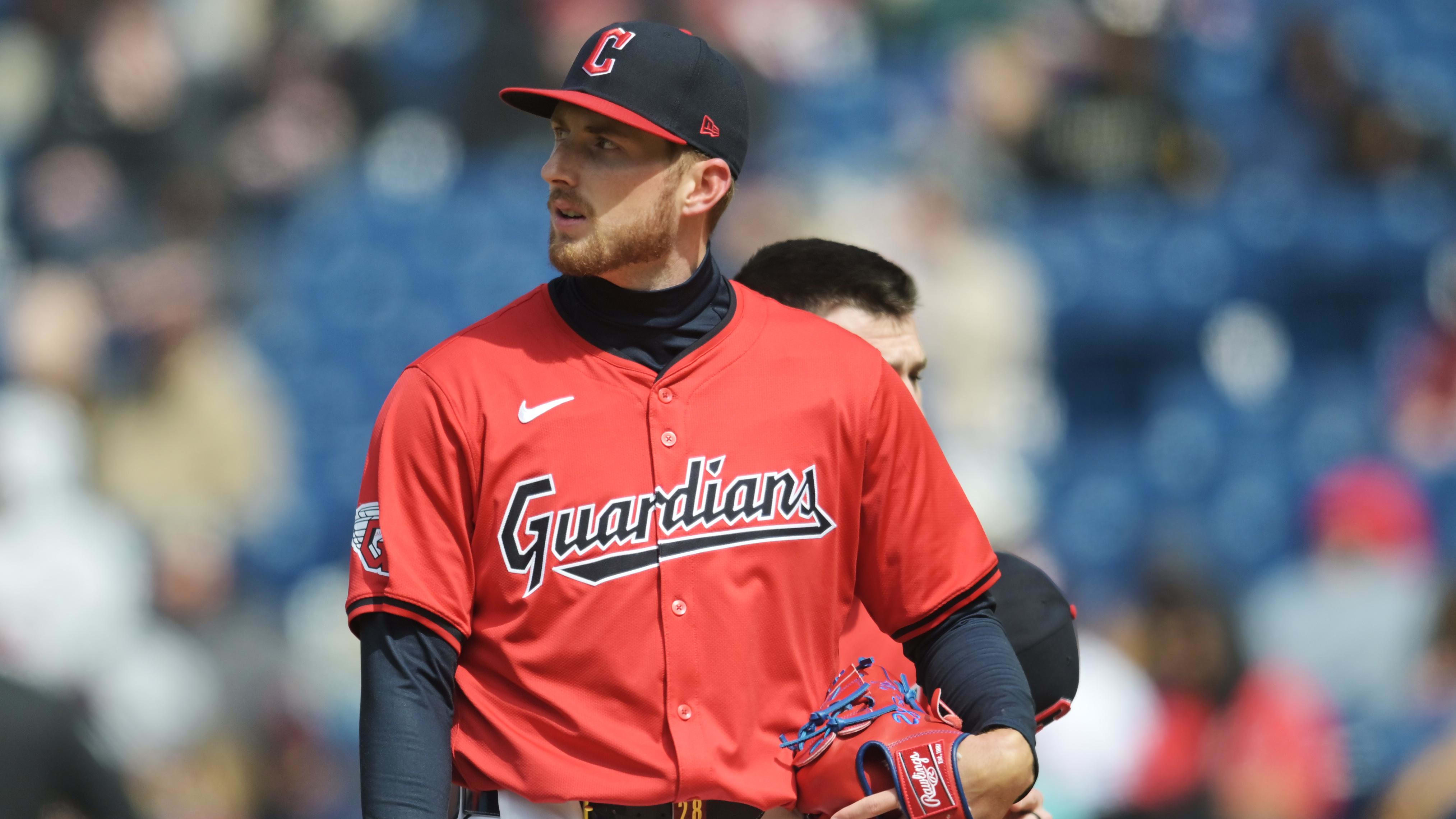 Cleveland Guardians starting pitcher Tanner Bibee sees the Atlanta Braves for the first time in his career tonight in Truist Park