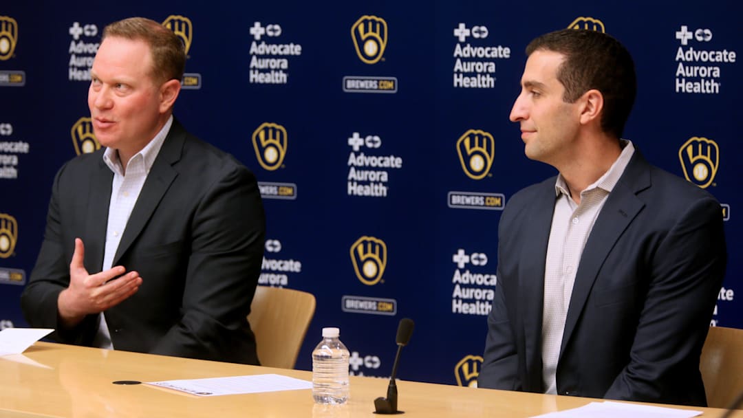 Matt Arnold announcing he will take over role as president of baseball operations for the Milwaukee Brewers.