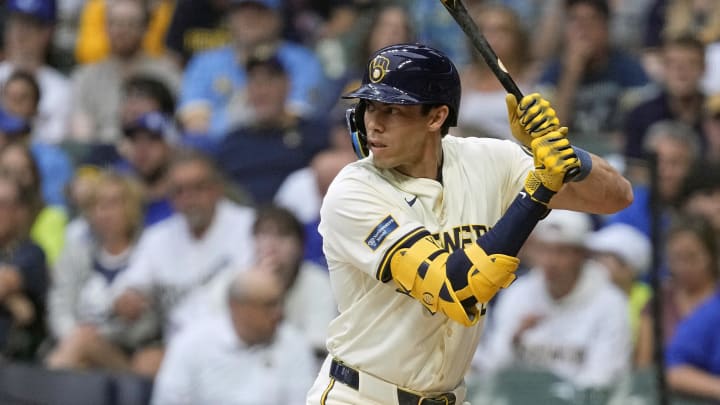 Milwaukee Brewers left fielder Christian Yelich (22) during the game against the Pittsburgh Pirates 