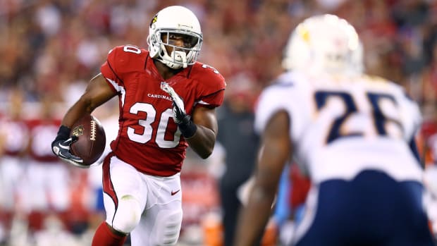 Arizona Cardinals running back Stepfan Taylor (30) against the San Diego Chargers