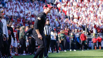 Dec 27, 2024; Fort Worth, TX, USA; Oklahoma Sooners head coach Brent Venables yells out to his players during the fourth quarter against the Navy Midshipmen at Amon G. Carter Stadium. Mandatory Credit: Andrew Dieb-Imagn Images
