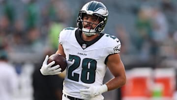 Philadelphia Eagles running back Will Shipley (28) before action against the Cincinnati Bengals at Lincoln Financial Field.