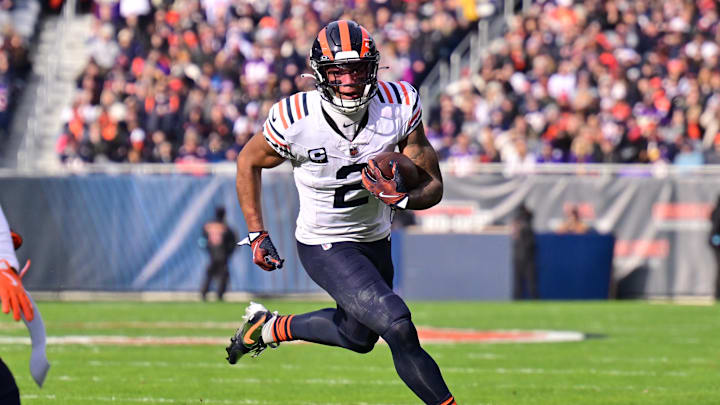 Chicago Bears wide receiver DJ Moore. Chicago Bears wide receiver DJ Moore.