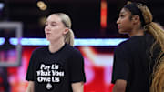 Jul 19, 2025; Indianapolis, IN, USA; Team Collier guard Paige Bueckers (5) looks on before the 2025 WNBA All Star Game at Gainbridge Fieldhouse. Mandatory Credit: Trevor Ruszkowski-Imagn Images