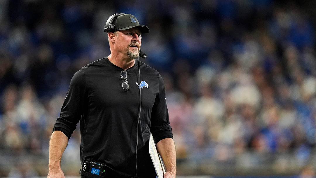 Detroit Lions head coach Dan Campbell reacts to a play against Pittsburgh Steelers during the second half at Ford Field in Detroit on Sunday, Dec. 21, 2025.