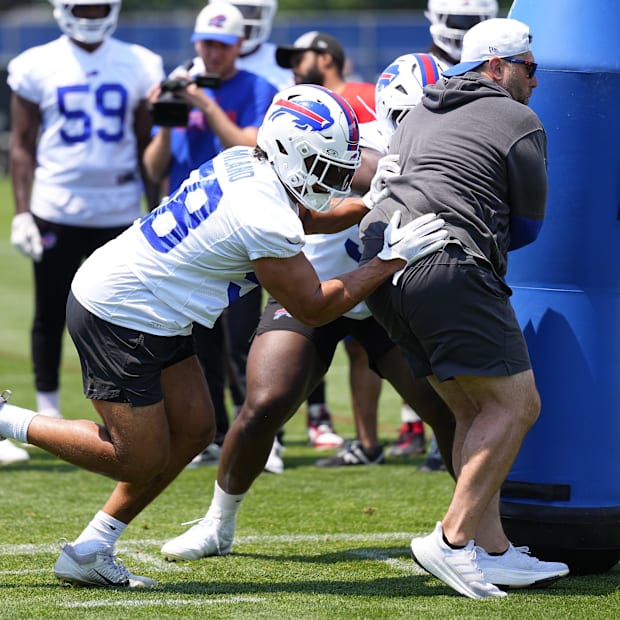 Matt Milano (58) works out