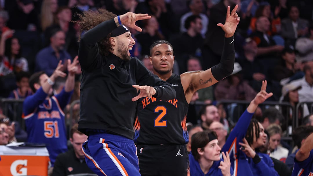  Jose Alvarado (left) appears to be out of the Knicks' playoff rotation, while Duece McBride (right) is in. 