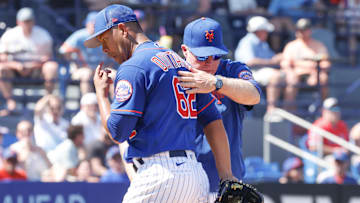 Feb 28, 2023; Port St. Lucie, Florida, USA; New York Mets manager Buck Showalter (11) replaces New