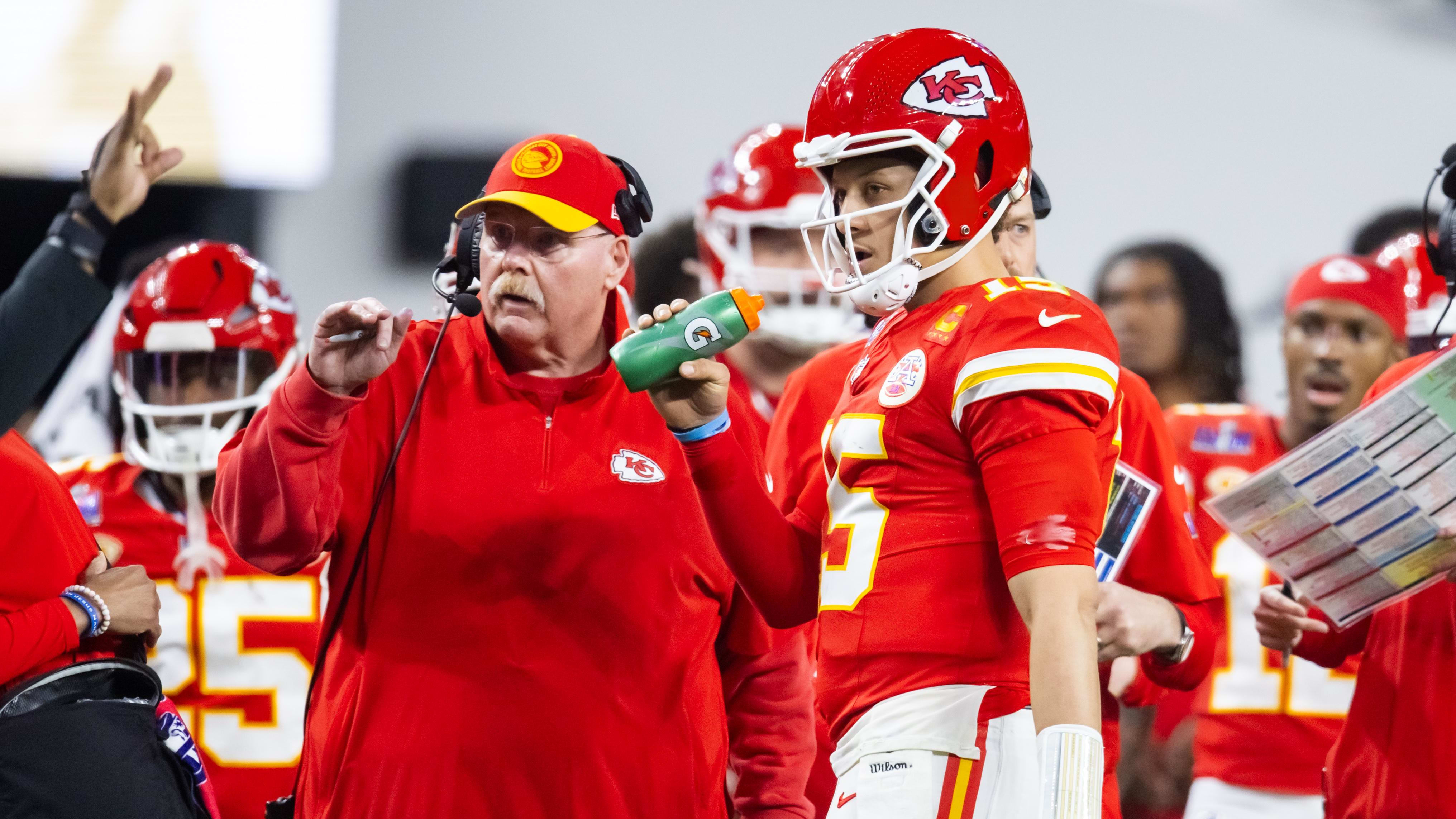 Kansas City Chiefs coach Andy Reid and quarterback Patrick Mahomes