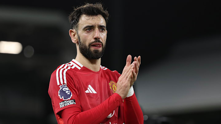 Bruno Fernandes should captain Manchester United in their final Europa League game. Bruno Fernandes should captain Manchester United in their final Europa League game.