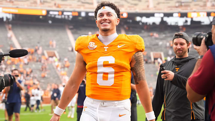 Tennessee quarterback Joey Aguilar (6)