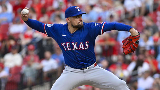 Nathan Eovaldi held the St. Louis Cardinals to two runs over six innings to earn the win Monday night.