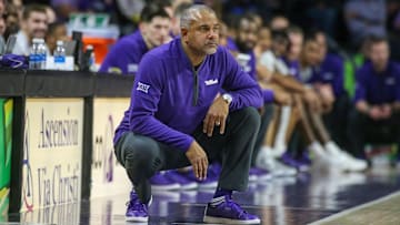 Jan 6, 2024; Manhattan, Kansas, USA; Kansas State Wildcats head coach Jerome Tang watches the action.