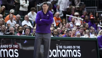 Jan 3, 2024; Coral Gables, Florida, USA; Clemson Tigers head coach Brad Brownell looks on against