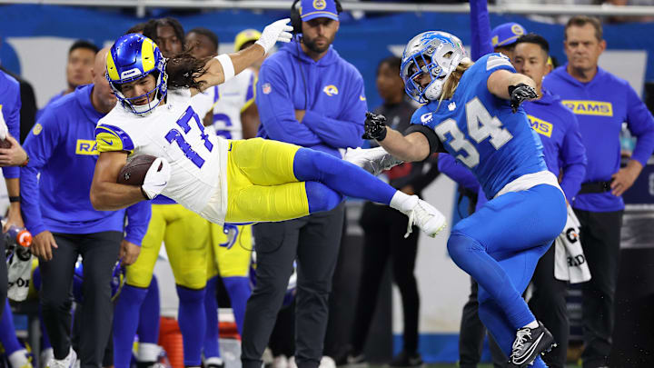 Los Angeles Rams v Detroit Lions, Puka Nacua, Alex Anzalone