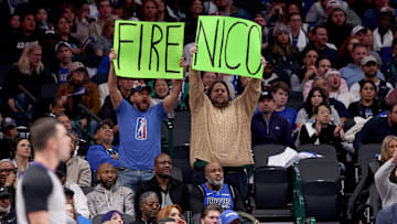 Dallas Mavericks, Fans Hold "Fire Nico" Sign