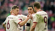 Joshua Kimmich und Harry Kane vom FC Bayern
