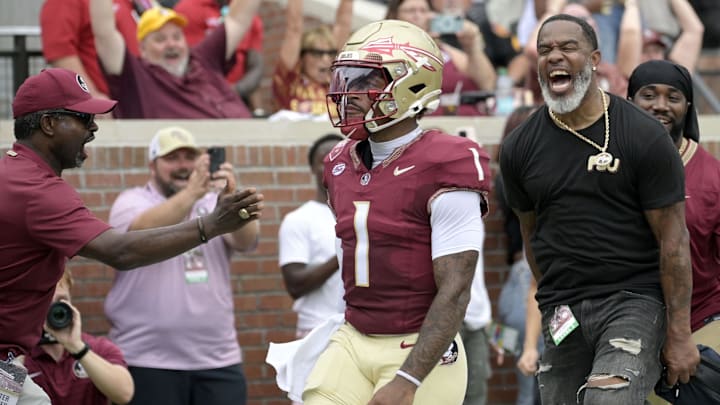 Florida State quarterback Tommy Castellanos helped lead the Seminoles to a home upset of No. 8 Alabama. Florida State quarterback Tommy Castellanos helped lead the Seminoles to a home upset of No. 8 Alabama.
