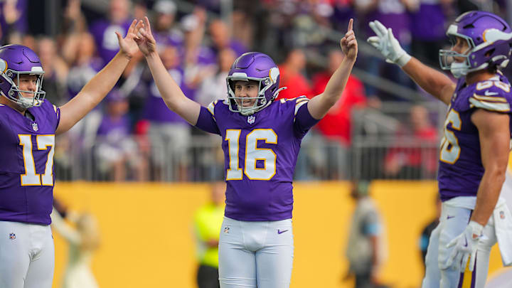 Vikings kicker Will Reichard (16) is a top add on wavier wire this week. Vikings kicker Will Reichard (16) is a top add on wavier wire this week.