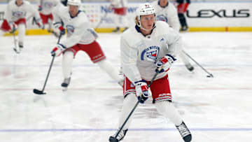 Ryder Korczak takes part in the Rangers Prospect Development Camp at the Rangers Training facility in Tarrytown July 12, 2022.

Rangers Development Camp