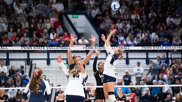 No. 1 seeds Penn State and Nebraska face off on Friday, Nov. 29, 2024, in State College, Pa. No. 1 seeds Penn State and Nebraska face off on Friday, Nov. 29, 2024, in State College, Pa.