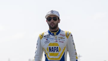 Chase Elliott is set to start from the front in Sunday's NASCAR Cup Series event at Dover following qualifying being washed out on Saturday.