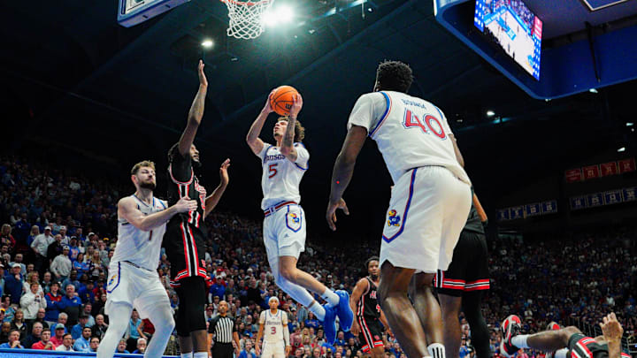 Houston is a home favorite in the rematch with Kansas on Monday night. Houston is a home favorite in the rematch with Kansas on Monday night.