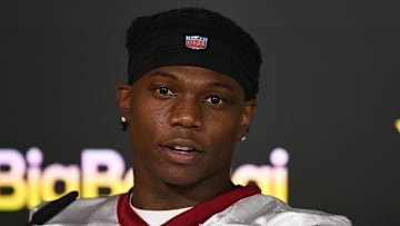 Washington Commanders running back Jacory Croskey-Merritt