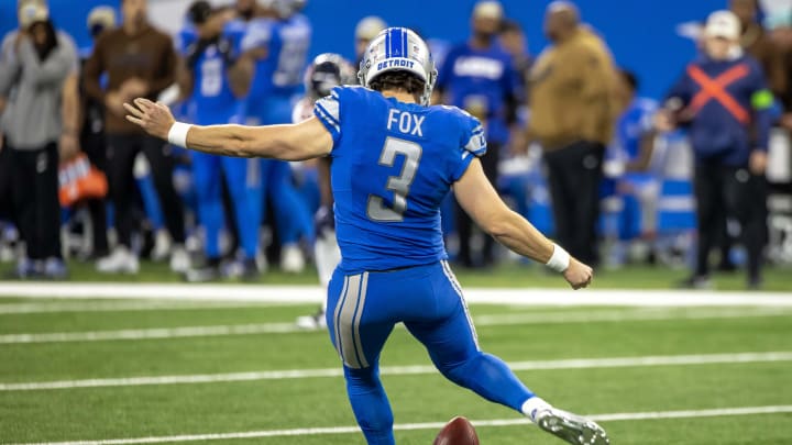 Detroit Lions punter Jack Fox (3).