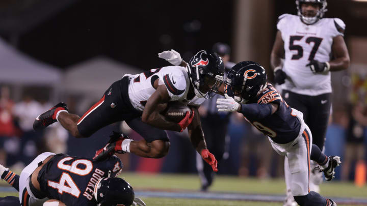 The 2024 Pro Football Hall of Fame game Chicago Bears vs, the Houston Texans at Tom Benson Hall of Fame Stadium in Canton Thursday ,August 1 , 2024.