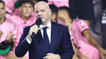 Gianni Infantino, cuando confirmó que el Inter Miami de la MLS, jugará el Mundial de Clubes 2025 de la FIFA
