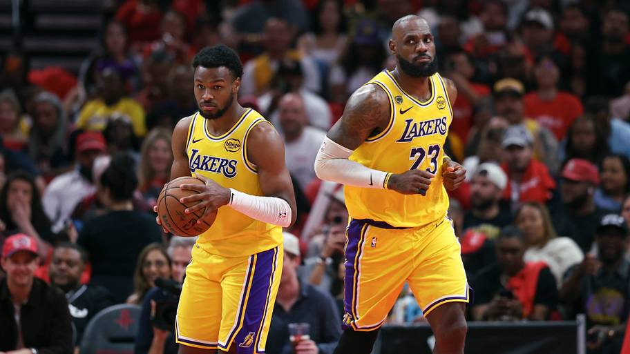 Bronny and LeBron Jame