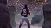Sep 14, 2025; Minneapolis, Minnesota, USA; Minnesota Vikings wide receiver Adam Thielen (19) enters the field before the game against the Atlanta Falcons at U.S. Bank Stadium.