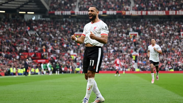 Mo Salah jubelt im Old Trafford