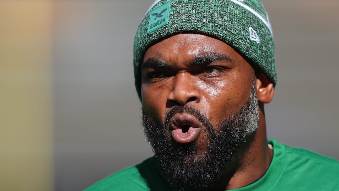 Philadelphia Eagles defensive end Brandon Graham before a game against the New York Giants at Lincoln Financial Field. 