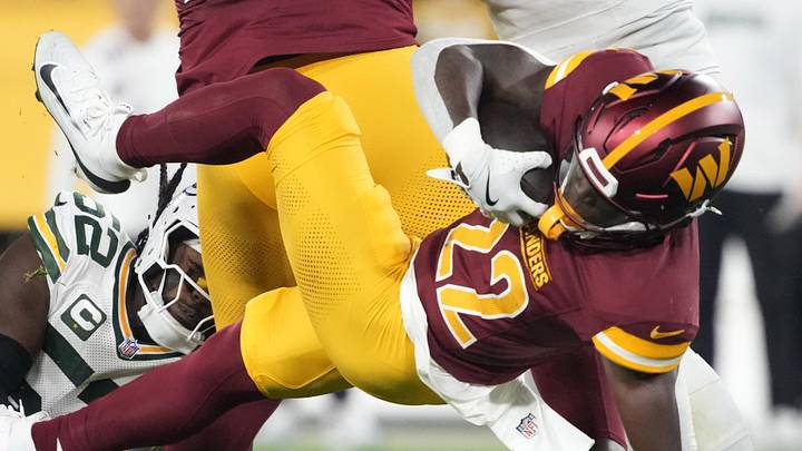 Washington Commanders running back Jacory Croskey-Merritt