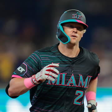 Miami Marlins left fielder Kyle Stowers is a great prop target on Monday.