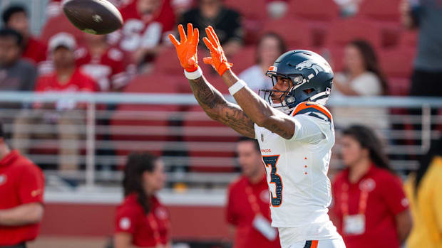 Denver Broncos wide receiver Pat Bryant (13) before the game against the San Francisco 49ers at Levi's Stadium.