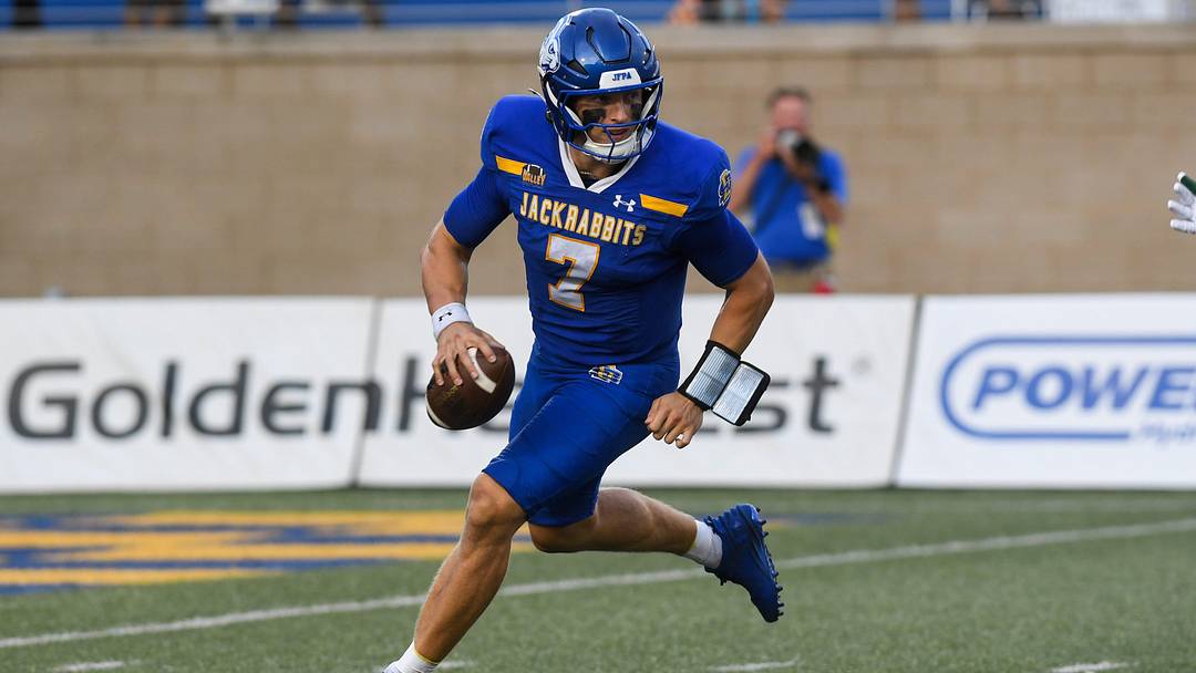 South Dakota State Jackrabbits quarterback Chase Mason (7)