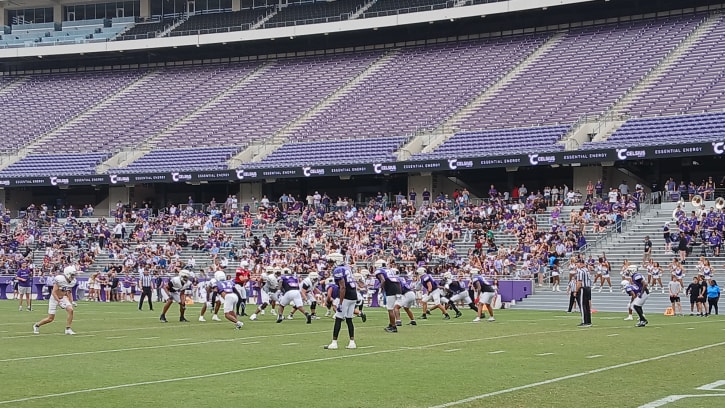 TCU football wrapped up spring practice with the Spring Scrimmage on April 27 at Amon G. Carter Stadium. 