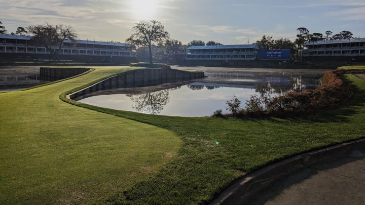 The Island Green of hole No. 17 at The Players Stadium Course at TPC Sawgrass for The Players