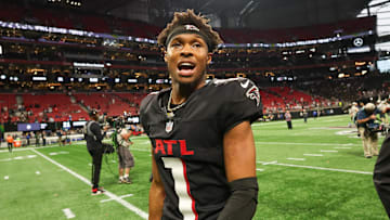 Atlanta Falcons wide receiver Darnell Mooney had 992 yards in his first season with the club.