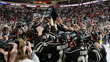 The Bears hoist the Cup. The Hershey Bears hosted the Coachella Valley Firebirds Game 6 of the Calder Cup Finals at Giant Center on Monday June 24, 2024. The Bears defeated the Firebirds, 5-4 in OT to claim their 13th Calder Cup Championship and their second in a row.s.