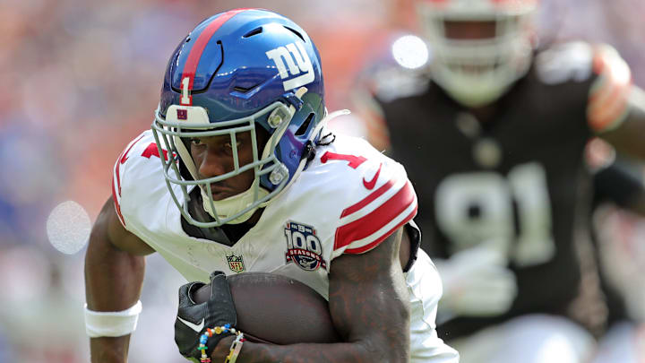 New York Giants wide receiver Malik Nabers. New York Giants wide receiver Malik Nabers.