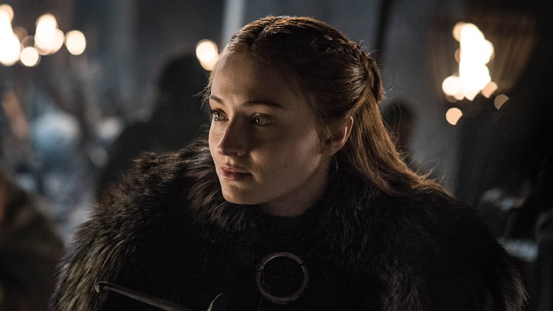 Sophie Turner as Sansa Stark in Game of Thrones season 8